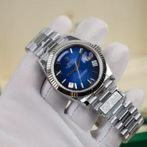 Rolex Day-Date 228239 904L Steel Ombre Blue Dial 40mm Super Clone