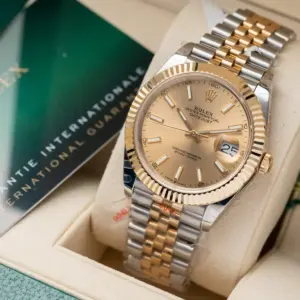 Rolex Datejust SS/RG Plated Gold Dial 41mm Jub Super Clone