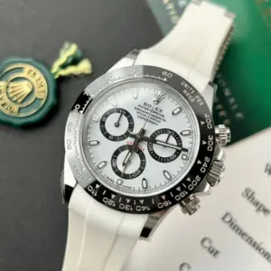 Rolex Daytona 116509LN Panda 904L Steel White Dial 40mm Oysterflex Super Clone