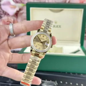 Rolex Datejust 278288 YG Plated Champagne Dial CZ Diamonds 31mm AAA Replica