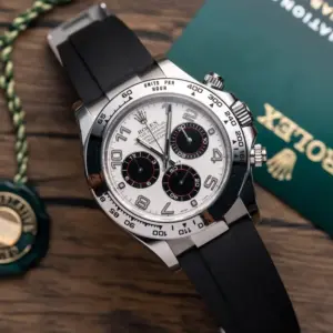 Rolex Daytona 116509LN 904L Steel White Arabic Dial 40mm Oysterflex Super Clone