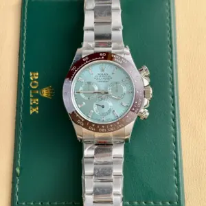 Rolex Daytona 116506 904L Steel Ice Blue Dial CZ Diamonds 40mm Oyster Super Clone