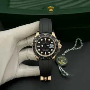 Rolex Yacht-Master RG Plated Black Dial 40mm Oysterflex EWF Replica