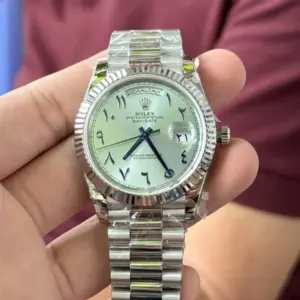 Rolex Day-Date 904L Steel Blue Arabic Dial 40mm Super Clone
