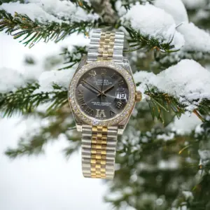 Rolex Datejust SS/YG Plated Grey Dial With Diamonds 31mm Jub AAA Replica