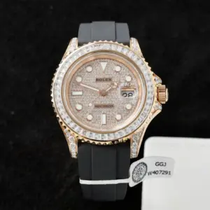 Rolex Yacht-Master RG Plated Diamond Dial 40mm Oysterflex Super Clone