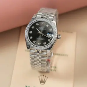 Rolex Datejust 316L Steel Grey Dial CZ Diamonds 31mm Jub AAA Replica