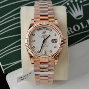 Rolex Day-Date RG Plated Meteorite Dial With Diamonds 40mm Super Clone