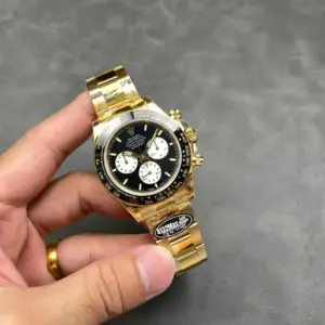 Rolex Daytona 126528LN Le Mans 100th Year YG Plated Black Dial 40mm Oyster Super Clone