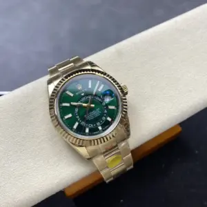 Rolex Sky-Dweller YG Plated Green Dial 42mm Oyster Super Clone