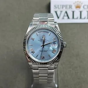 Rolex Day-Date 228236 904L Steel Ice Blue Dial 40mm Super Clone