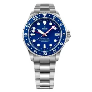 Ratio FreeDiver GMT Series Sapphire Stainless Steel Blue Dial Automatic RTF053 200M Men’s Watch