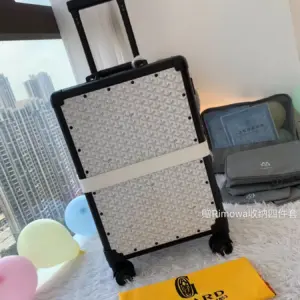 20 and 24 inch Goyard vintage style luggage