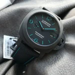 Panerai Luminor PAM0166 44mm Watch with Carbon Fiber Case