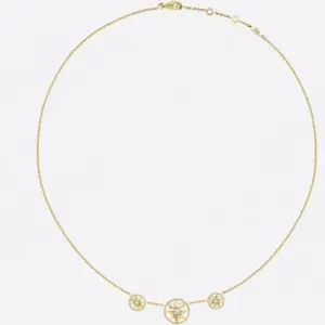 Rose des vents white pearl eight-pointed star necklace
