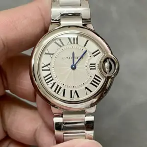 3K Cartier Blue Ballon 33mm Quartz Watch