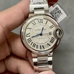 3K Cartier Blue Ballon 33mm Mechanical Watch