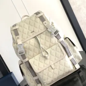 Dior Hit the Road shoulder backpack with natural CD Diamond