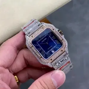 AMG ONE Factory Cartier Santos de Cartier Full Diamond Watch