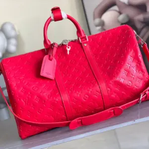 Keepall Bandoulière 50 travel bag with Monogram Shadow leather