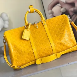 Keepall Bandoulière 50 travel bag with Monogram Shadow leather