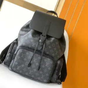 Trio shoulder bag with Monogram canvas leather cover