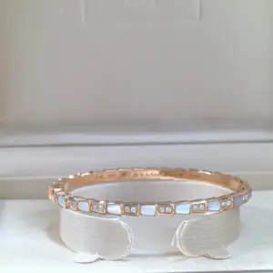 Bvlgari white shell cuff bracelet