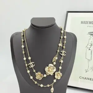 Chanel camellia flower necklace