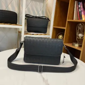 Handcrafted messenger bag with soft imported waxed calf leather trim