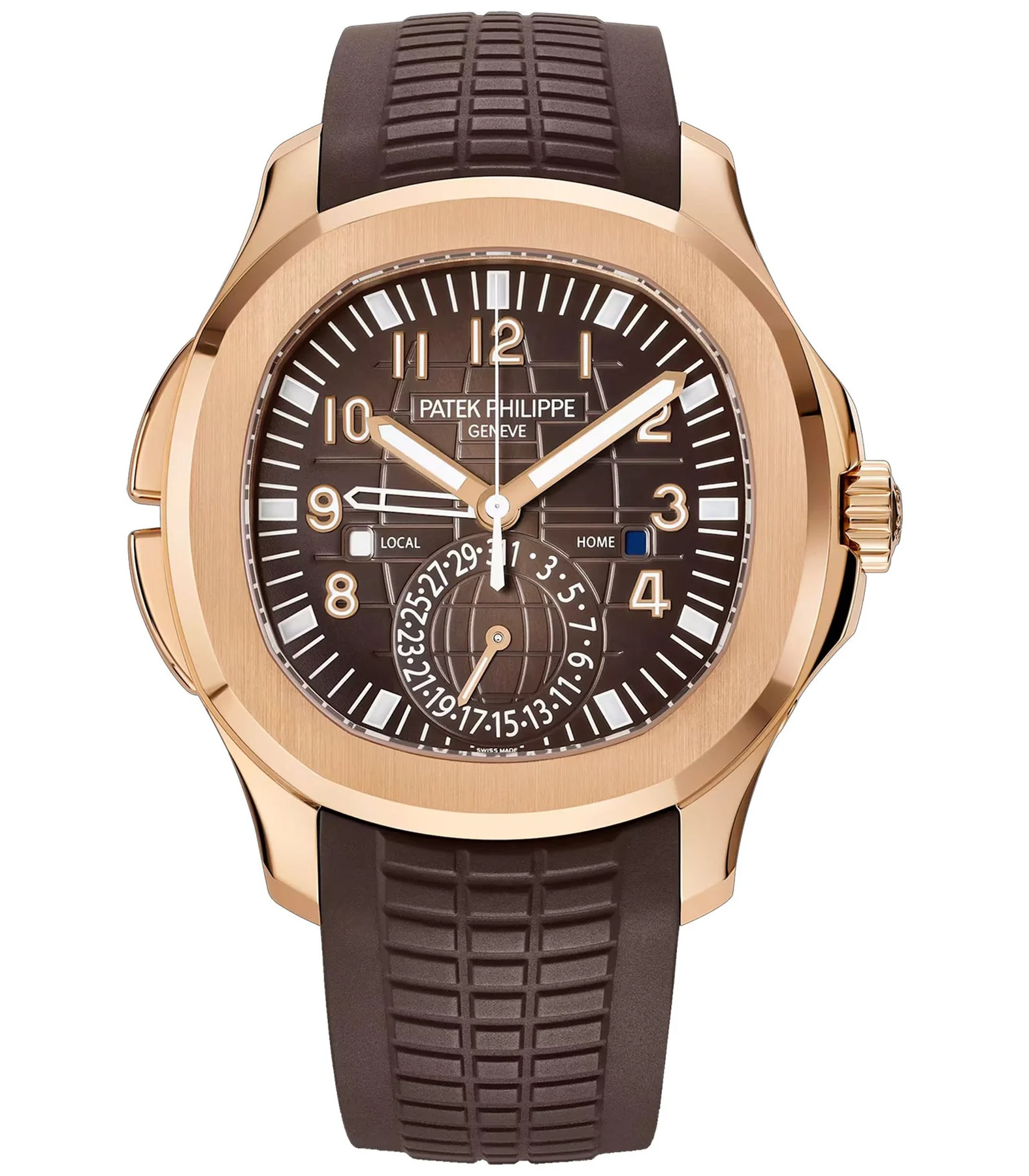 41mm Travel Time 18k Rose Gold Sunburst Brown Dial
