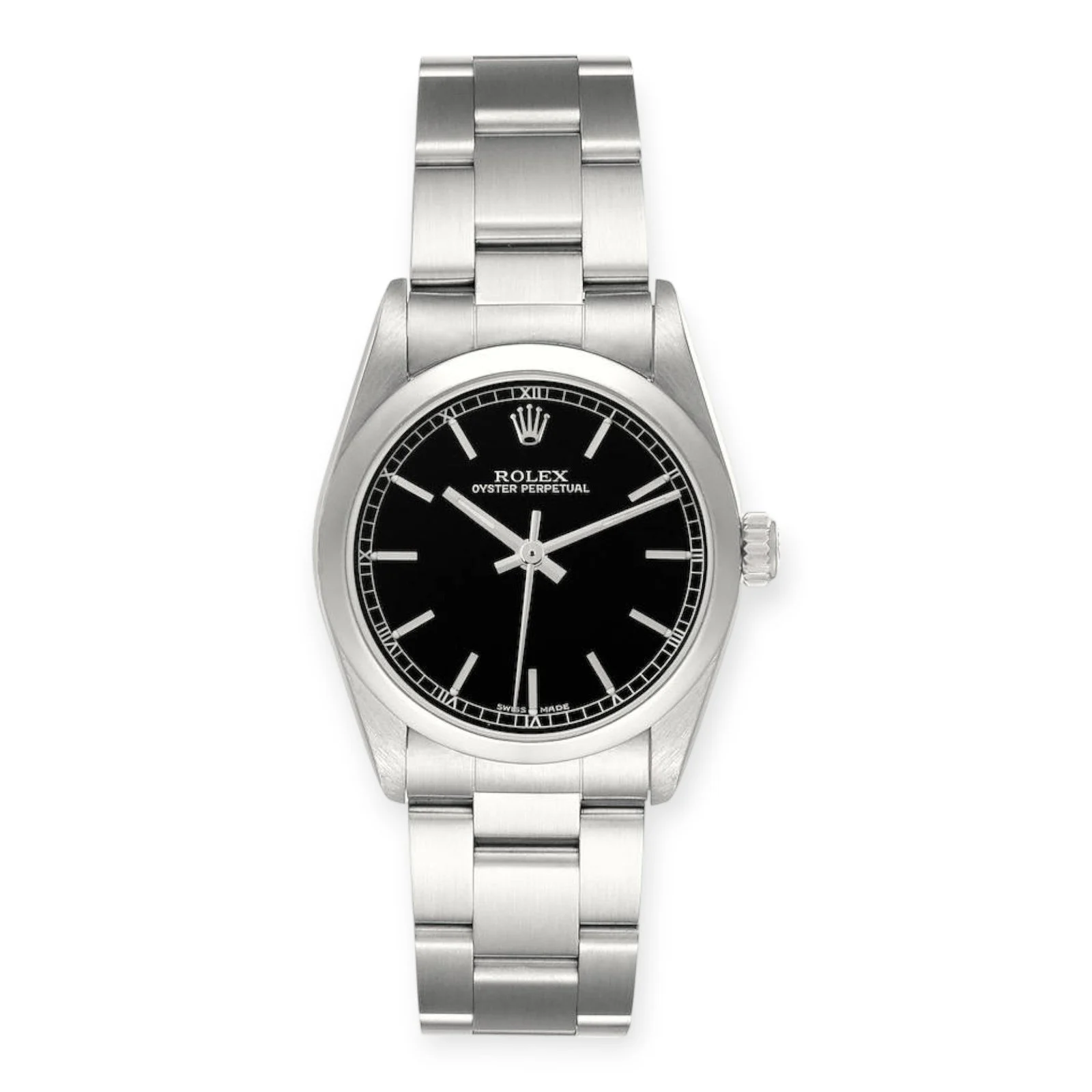 Rolex Oyster Perpetual 31 Midsize Black Dial Steel Ladies Watch
