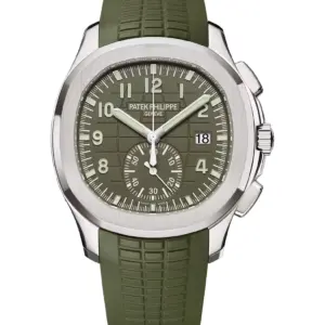 42mm Chronograph 18k White Gold Khaki Green Dial