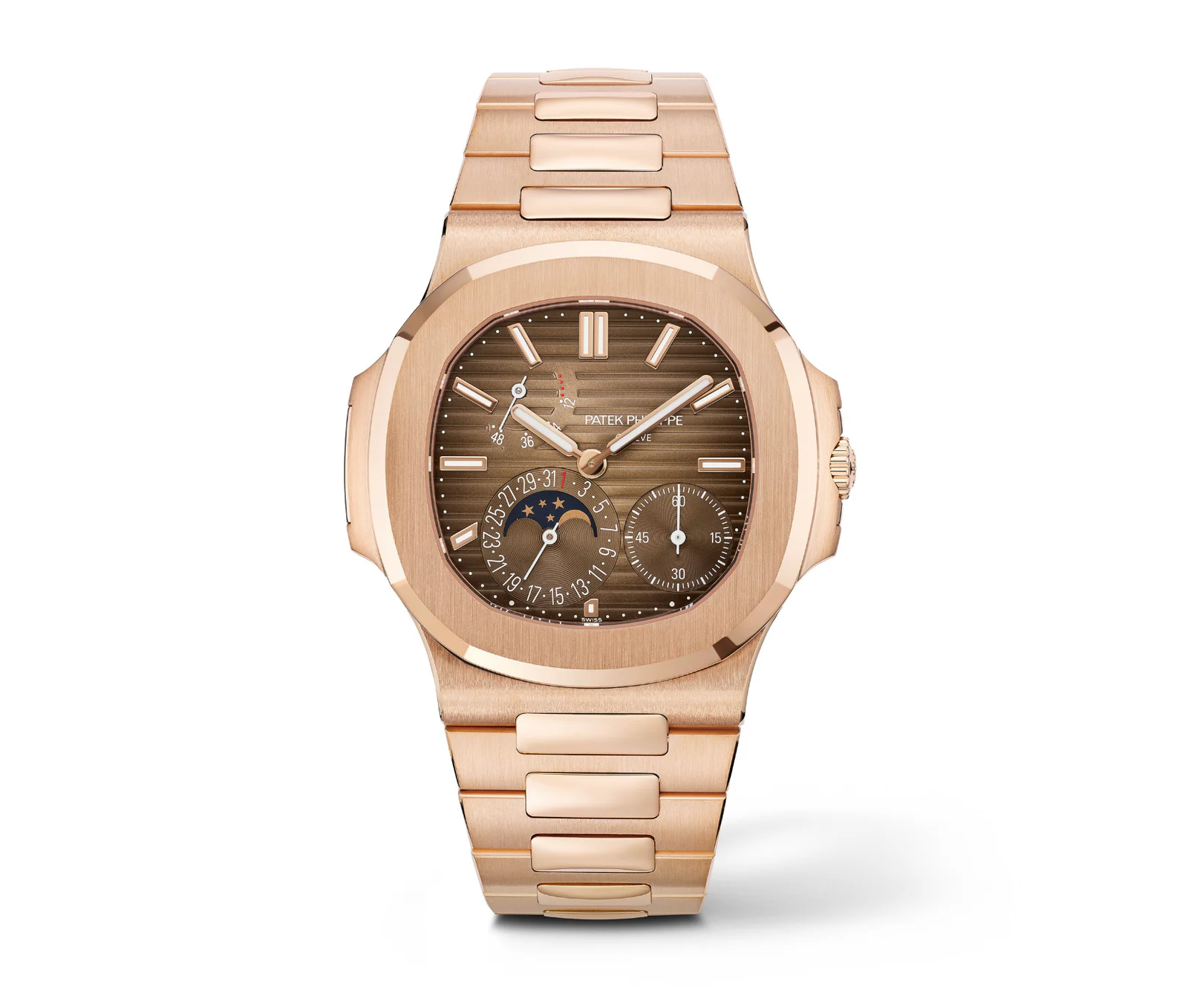 Patek Philippe Nautilus 5712-1R-001 40MM Sunburst Brown Dial With Rose Gold Bracelet