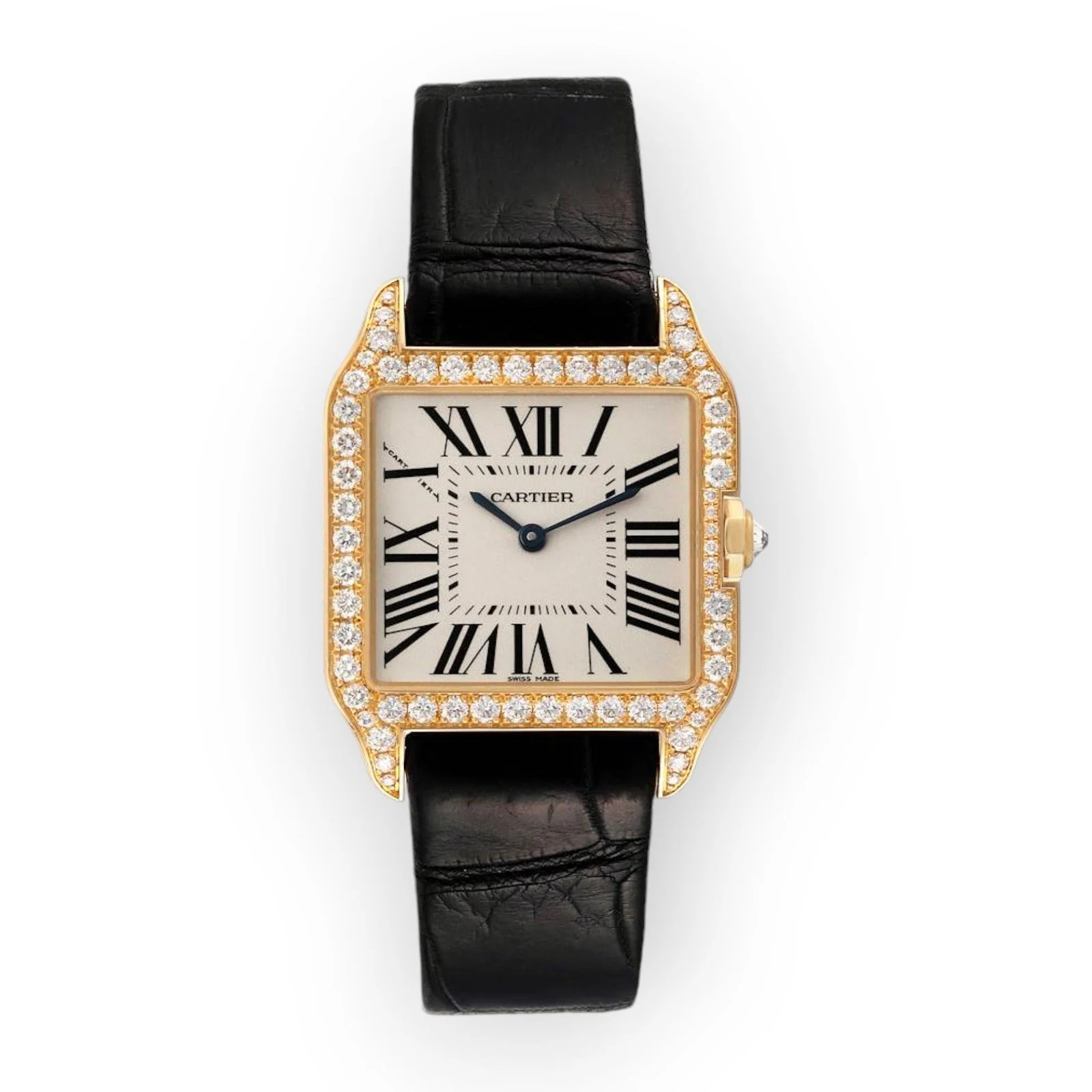 Cartier Santos Dumont Yellow Gold WH100351 Silver Dial Women’s Watch