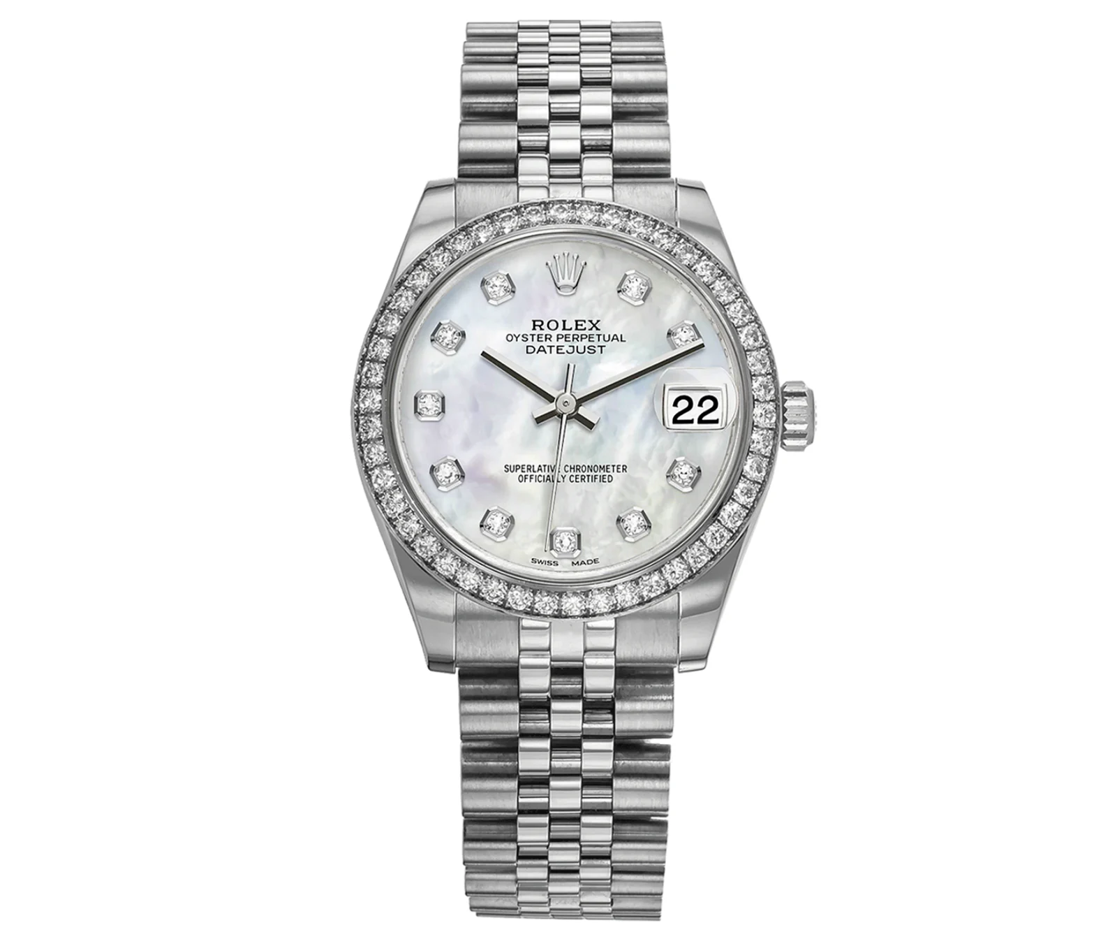 Rolex Datejust 31mm – Mother of Pearl Diamond Dial & Diamond Bezel | Ref. 178384