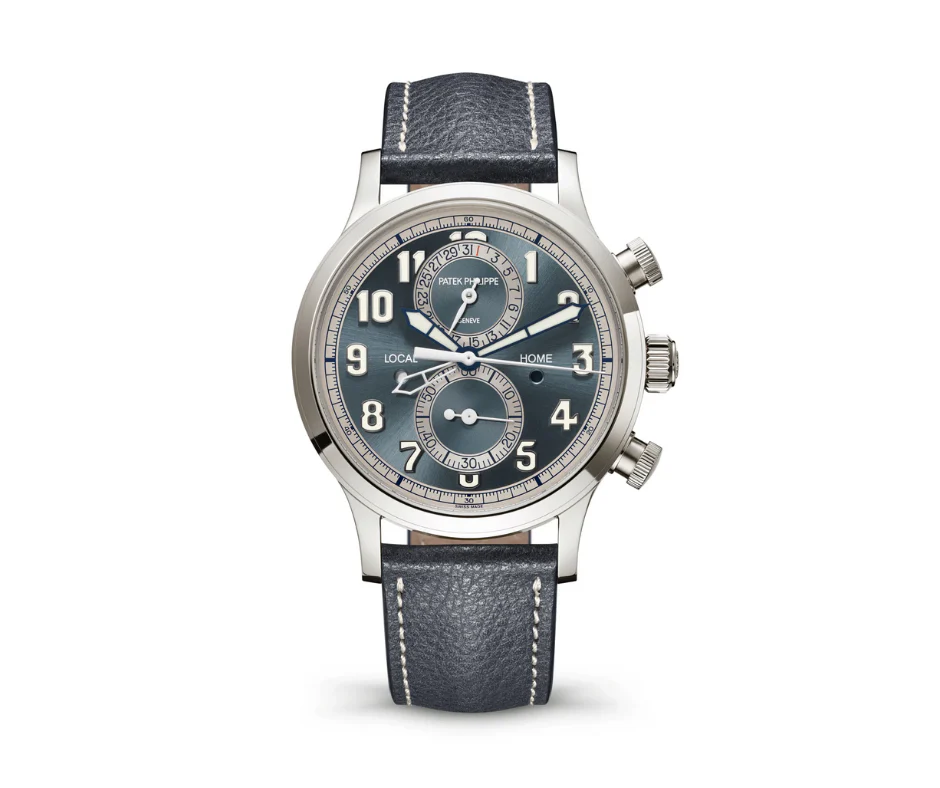 Patek Philippe Calatrava Pilot Travel Time Chronograph 5924G – 18k White Gold Ref. 5924G-001