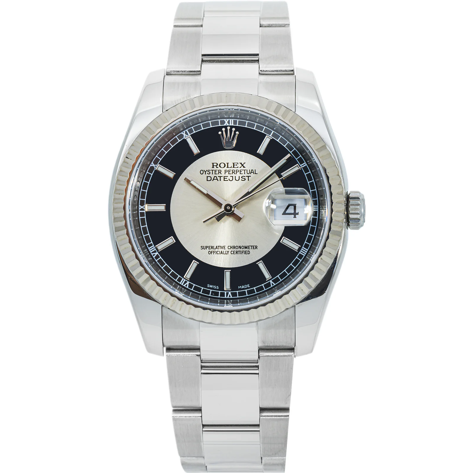 Rolex Datejust 116234 Black & Silver Dial Oyster Bracelet 36mm