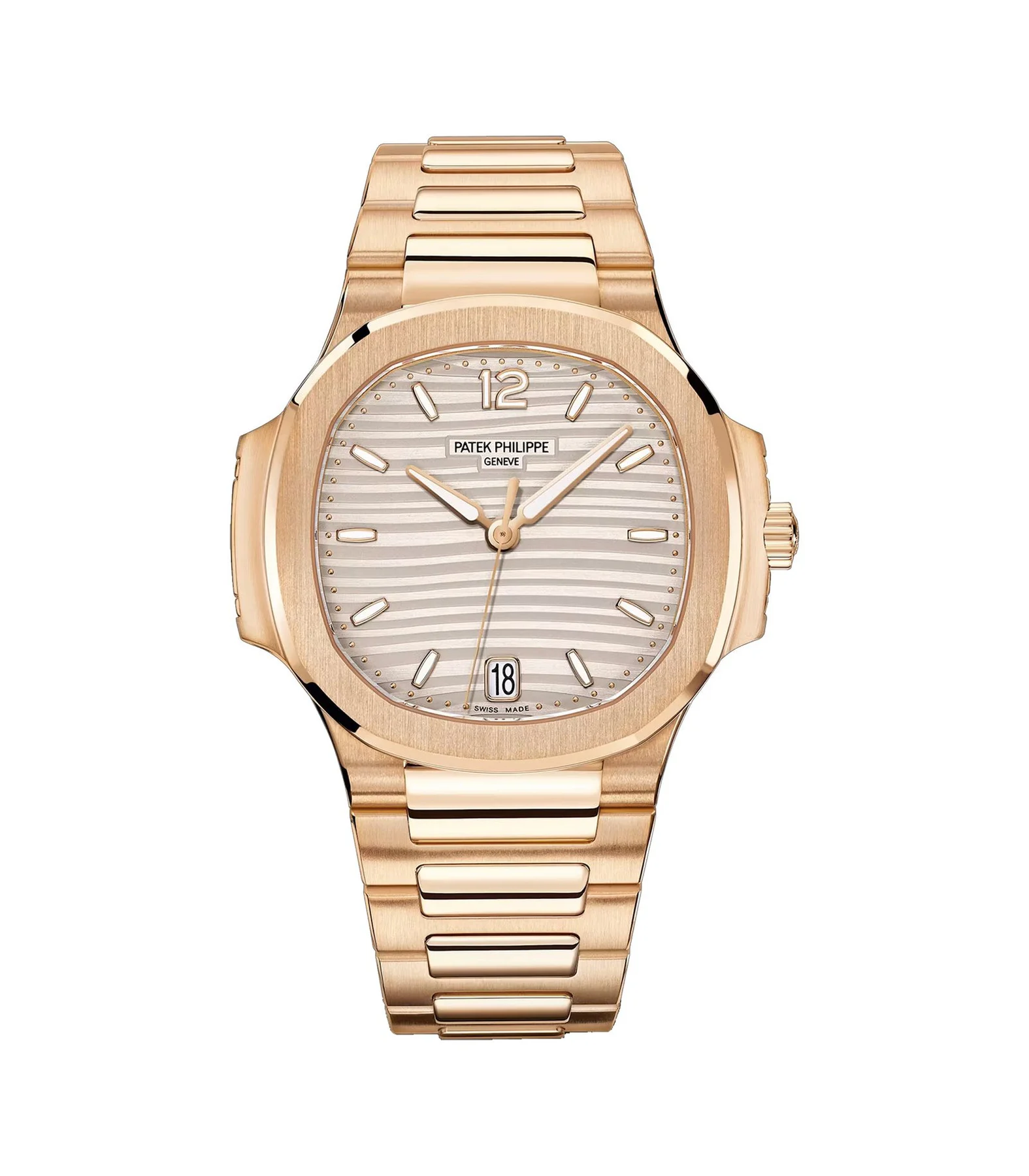 35mm 18k Rose Gold Silver Dial Self Winding