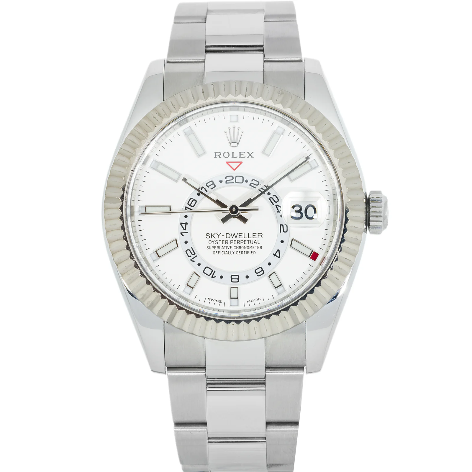 Rolex Sky-Dweller 326934 – 42mm Stainless Steel & White Gold Black Dial Oyster Bracelet