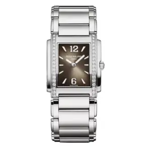 Stainless Steel 25mm Diamond Bezel On Gray Dial Quartz