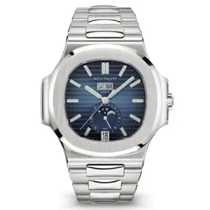 Patek Philippe Nautilus Annual Calendar Moon Phases – Ref. 5726/1A-014 | 40.5mm Blue Dial with Stainless Steel Bracelet