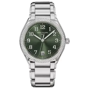 36mm Steel Green Dial Diamond Bezel Automatic
