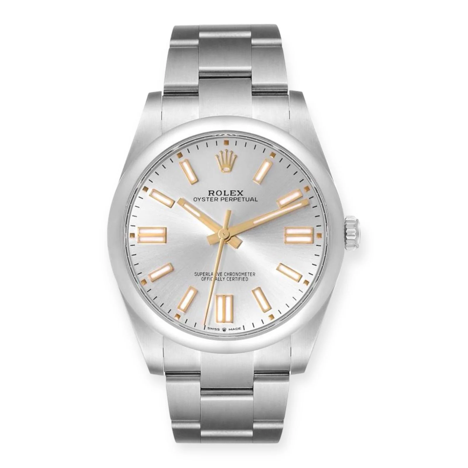 Rolex Oyster Perpetual 41 Silver Dial Steel Mens Watch 124300