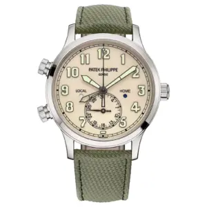 42mm Pilot Travel Time 18k White Gold Ivory Dial