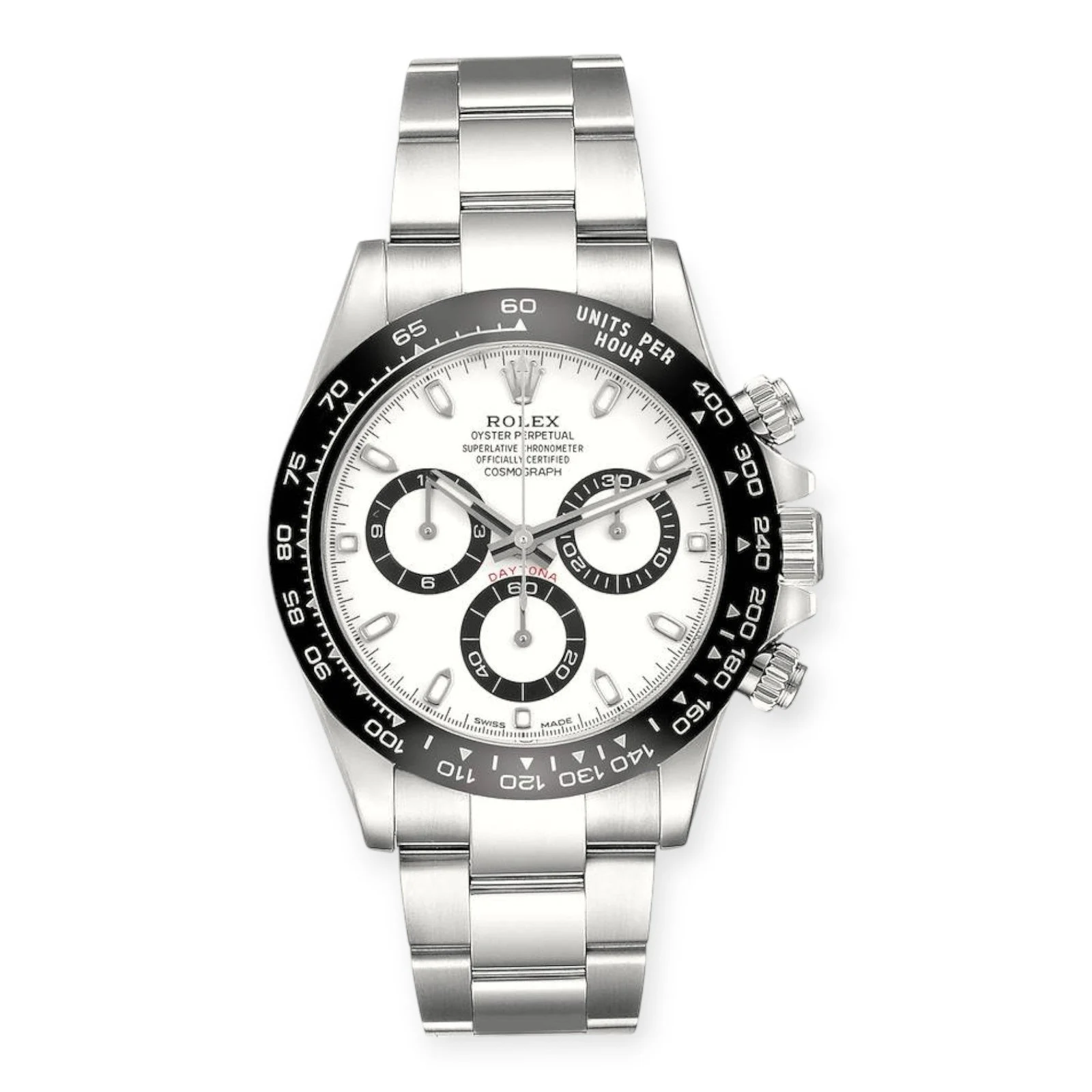 Rolex Daytona 116500 Ceramic Bezel White Panda Dial Steel Mens Watch