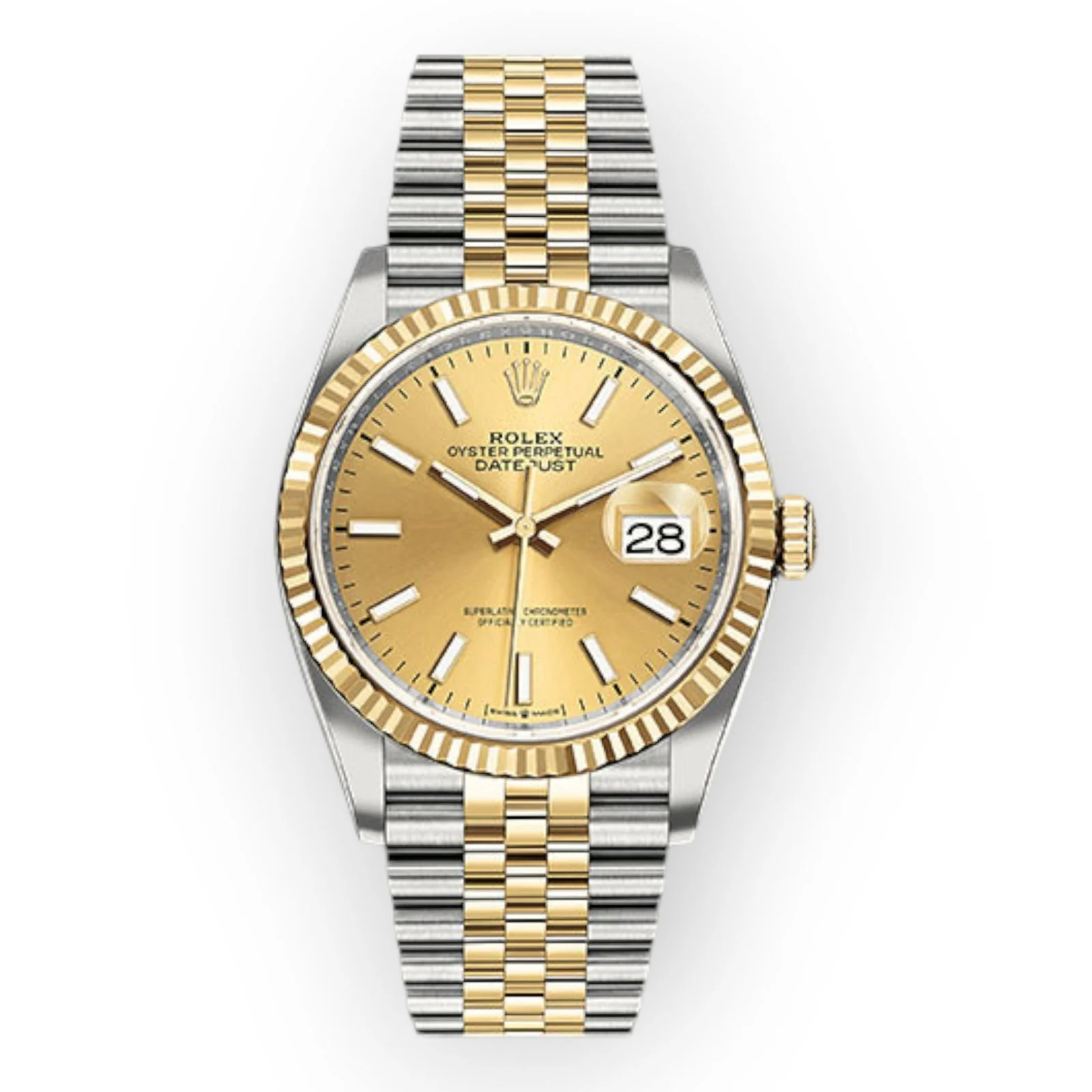 Rolex Steel and Yellow Gold Rolesor Datejust 36 Watch 126233 Champagne Index Dial – Jubilee Bracelet