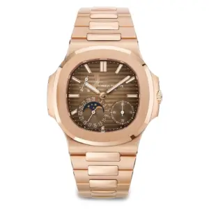 40mm Rose Gold Sunburst Brown Dial Self Winding