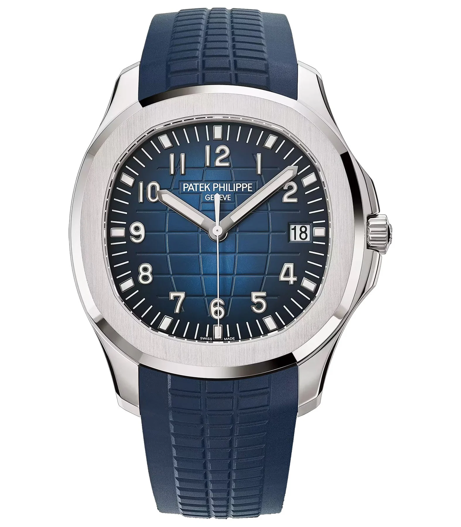 42mm Jumbo 18k White Gold Sunburst Blue Dial