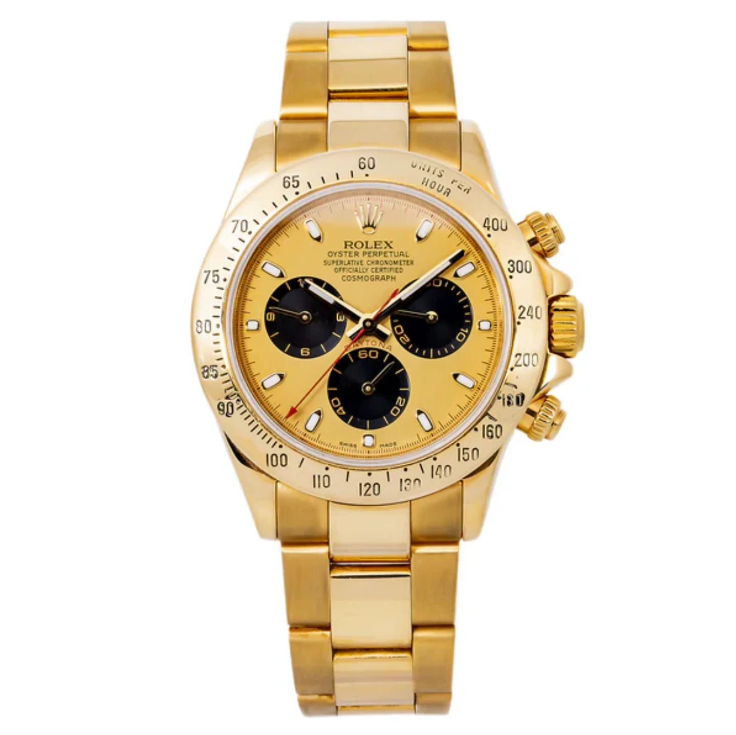 Rolex Daytona 116528 40MM Champagne Dial & Yellow Gold Bracelet