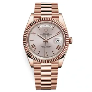 Rolex 228235 Day-Date Sundust Roman 40mm Everose Gold